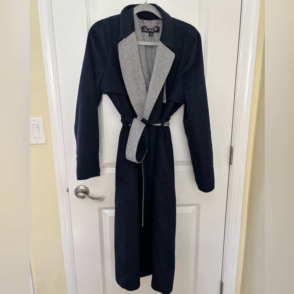 Jcrew Harriet trench in double faced blend